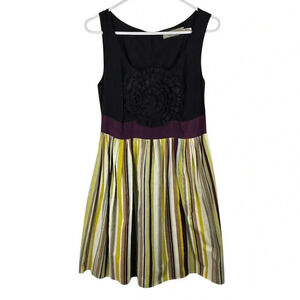 Anthropologie Burlapp Women’s Sleeveless Striped Skirt Party Dress Date Night